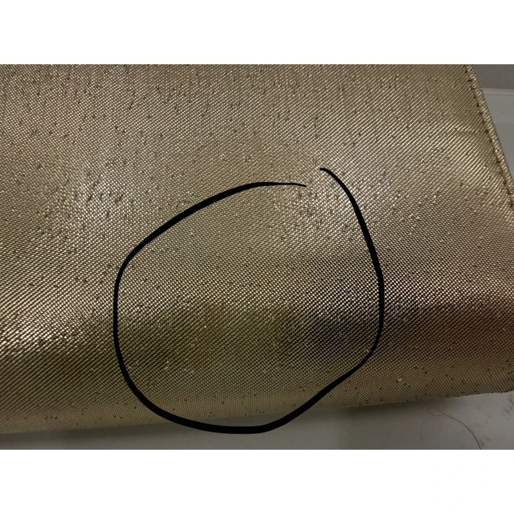 Vintage Evening Clutch Bag Womens Small Gold Fair Metallic Chain Strap Formal